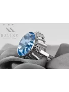 Aquamarine Sterling silver 925 Ring Vintage Jewlery vrc043s